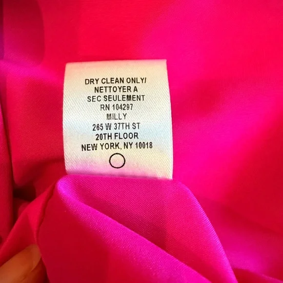 NWT Milly Pink (raspberry) Mandy Cady Mini Dress, size 4 - Picture 8 of 11